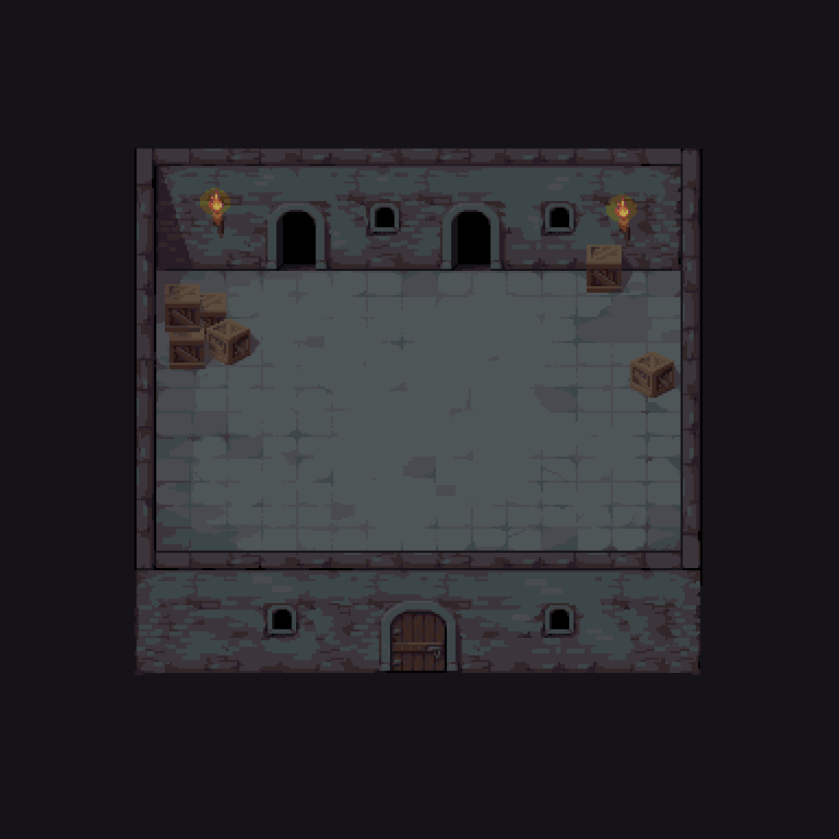 Top-down dungeon room